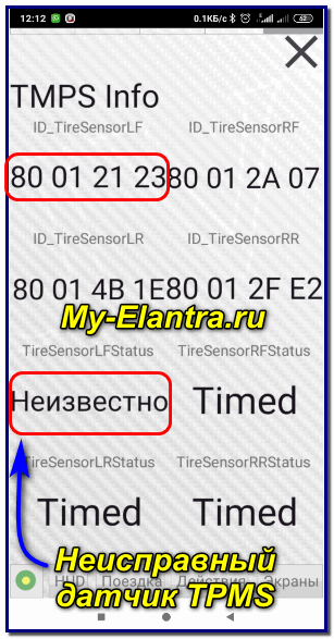 Wheel TPMS Information